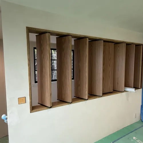 Oak slat screen