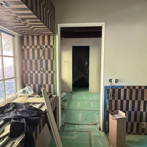 Checkered oak wall